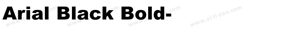 Arial Black Bold字体转换